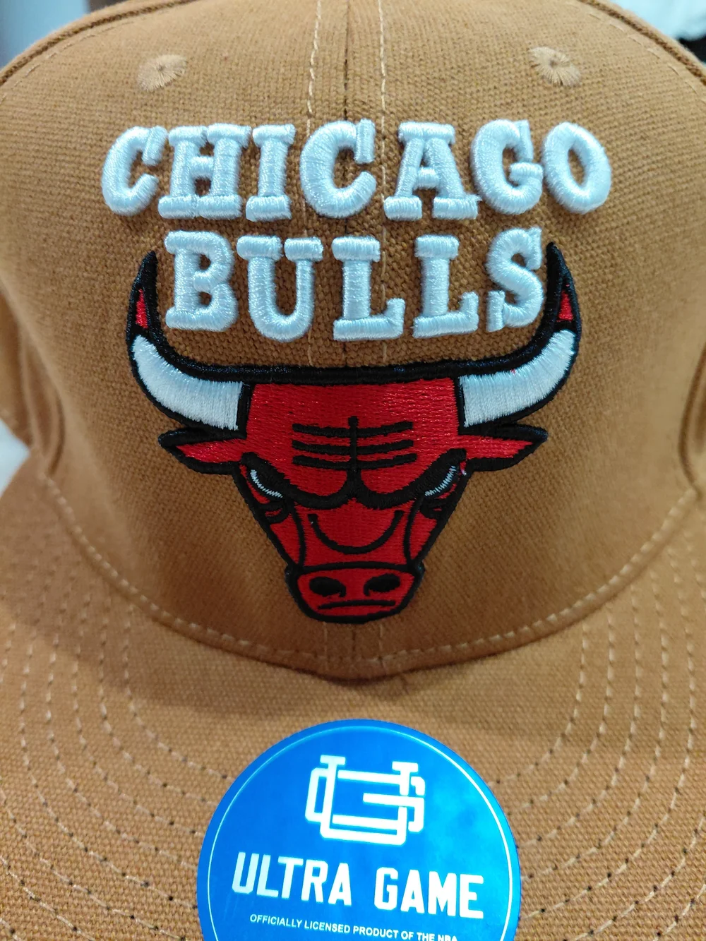 NWT Chicago Bulls Brown Baseball Cap - Ultra Game NBA